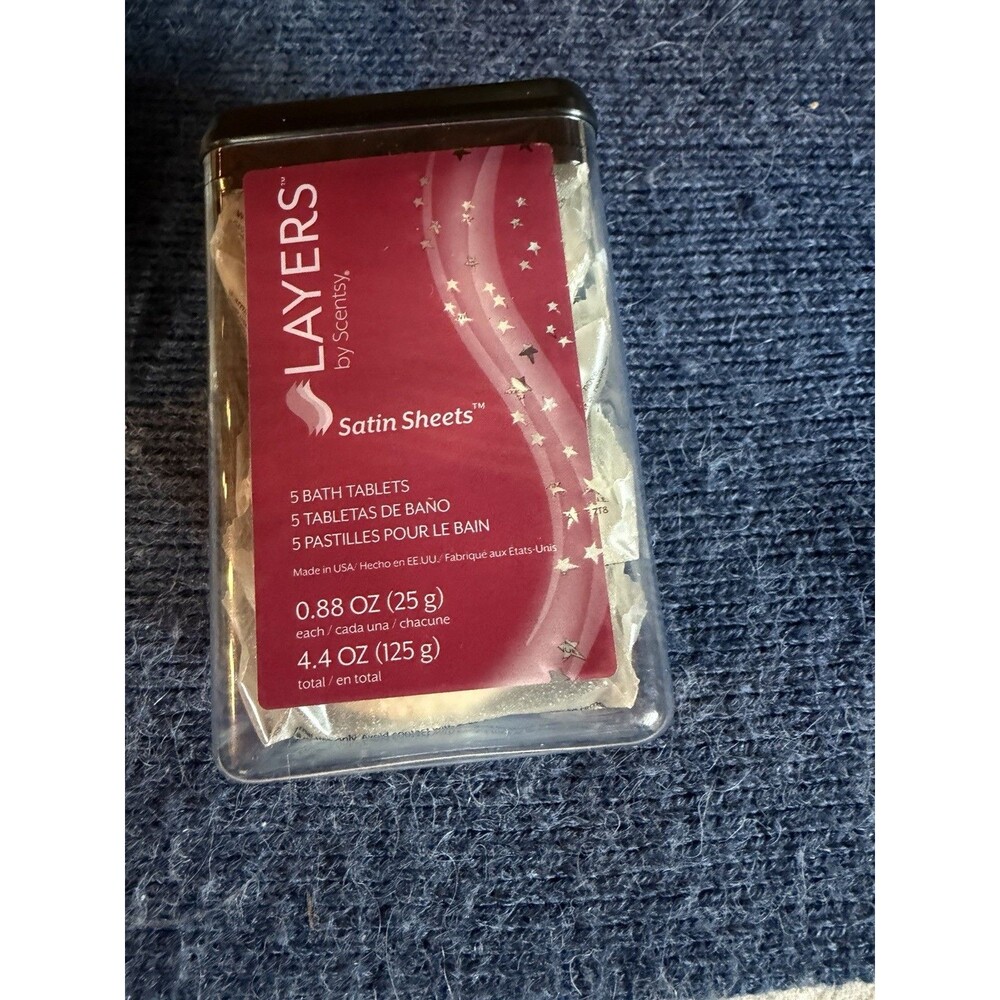 Scentsy 5 Bath Tablets Layers  Fragrance Satin Sheets 4.4 Ounces Total New